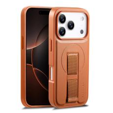 CASENEO - CASENEO iPhone 17 Pro Max Fodral Magnetiskt KonstL&auml;der - Brun