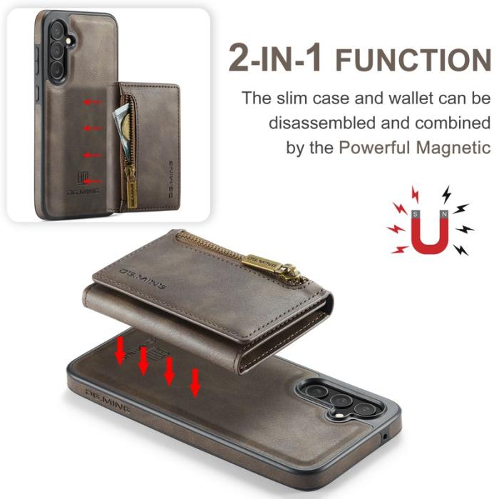 DG.MING - DG.MING Samsung Galaxy S23 FE Plånboksfodral Magnetiskt Brun
