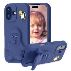 OEM - Penguin Mobilskal till iPhone 17 Kickstand St&ouml;tt&aring;lig EVA - Bl&aring;