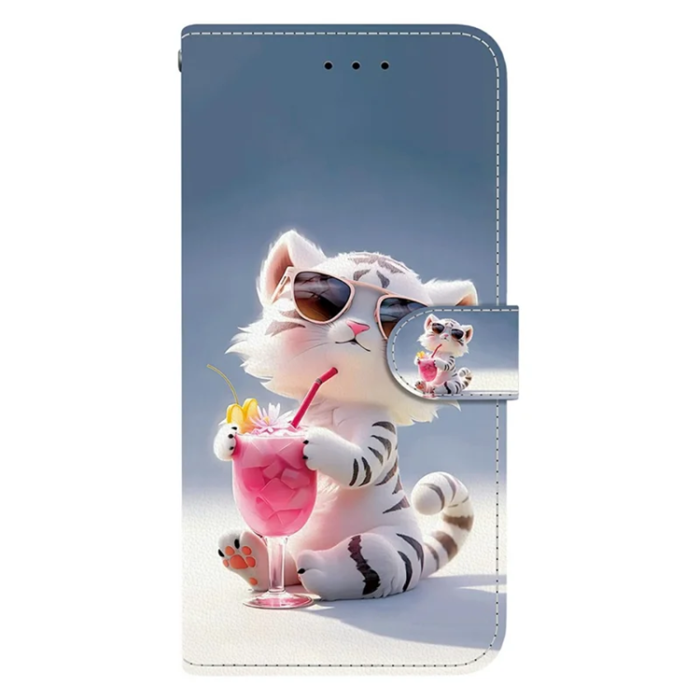 A-One Brand - iPhone 17 Pro Max Plånboksfodral Med Lanyard - Cartoon Tiger
