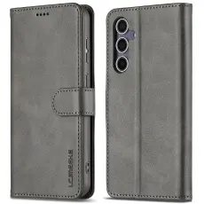 LC.imeeke - LC.IMEEKE Samsung Galaxy S25 Pl&aring;nboksfodral Konstl&auml;der - Gr&aring;