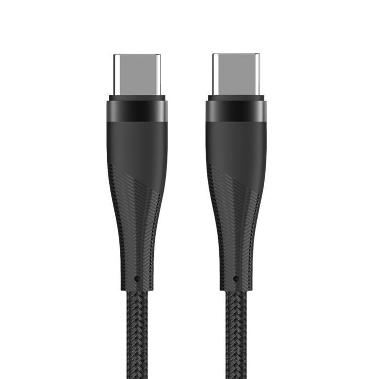 Maxlife USB-C till USB-C kabel 1m 60W MXUC-08 - Svart | 3541 | AlltMobil