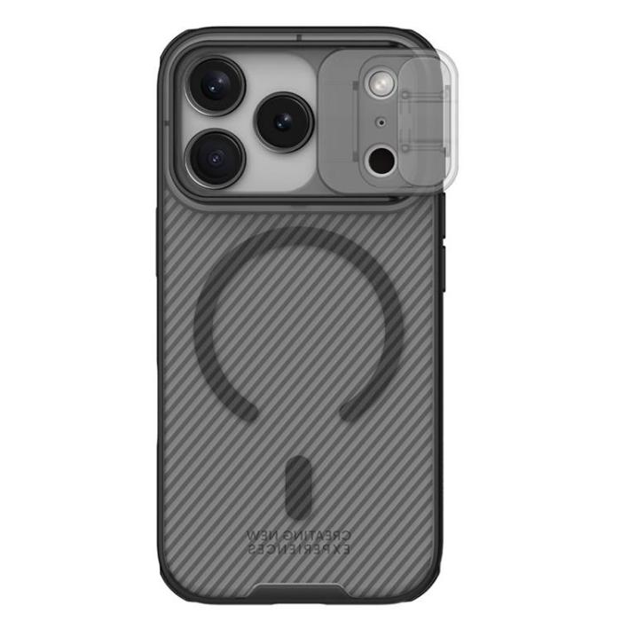 Nillkin - NILLKIN iPhone 17 Pro Max Mobilskal MagSafe Med Kamera Slider - Svart