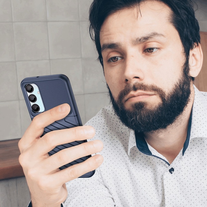 OEM - Galaxy A56/A36 Mobilskal Thunder Armored - Blå