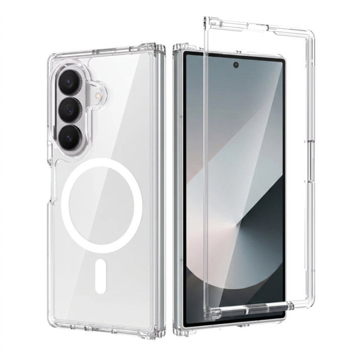 SupCase - Tech-Protect Mobilskal Magsafe För Galaxy Z Fold 8 Ultra Flexair Hybrid - Clear