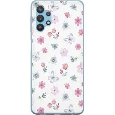 Gustaf - Mobilskal till Samsung Galaxy A32 5G med Blommor och fj&auml;rillar