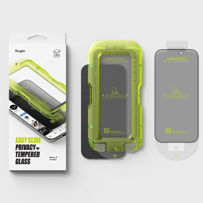 Ringke - [2-Pack] Ringke iPhone 17 Pro Max Skärmskydd Härdat Glas Privacy