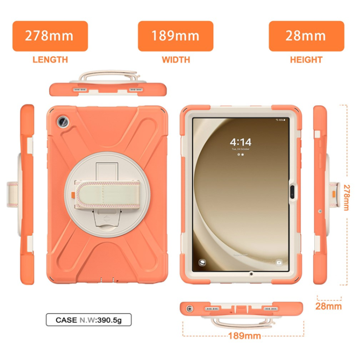 A-One Brand - Galaxy Tab A9 Plus Mobilskal Silikon Rotary Kickstand