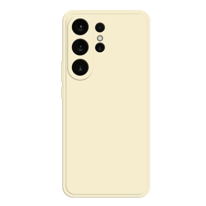 OEM - Samsung Galaxy S26 Ultra Skal TPU Rakt Kant Skydd - Beige