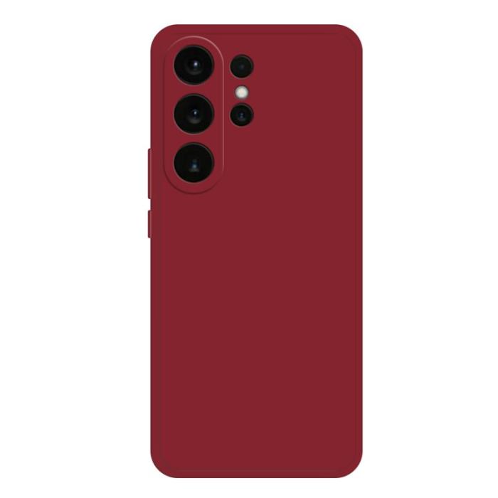 OEM - Samsung Galaxy S26 Ultra Skal TPU Rakt Kant Skydd - Camellia Röd