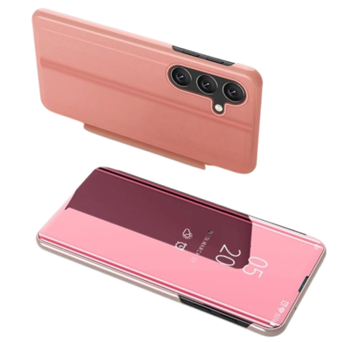 OEM - Galaxy S25 Plus Fodral Clear View - Rosa