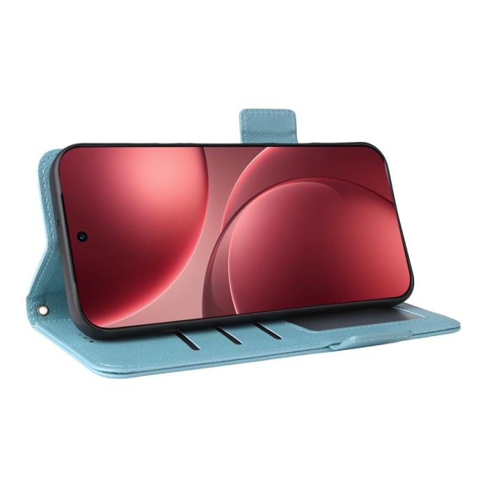 OEM - Litchi Oppo Find X9 Pro 5G Plånboksfodral Konstläder - Blå
