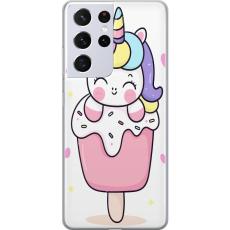 iSecrets - Mobilskal till Samsung Galaxy S21 Ultra 5G med Glad enhörning