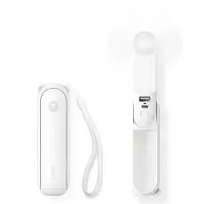 Jisulife - Jisulife B&auml;rbar USB Handfl&auml;kt med Powerbankfunktion 4500mAh Life8 Plus - Vit