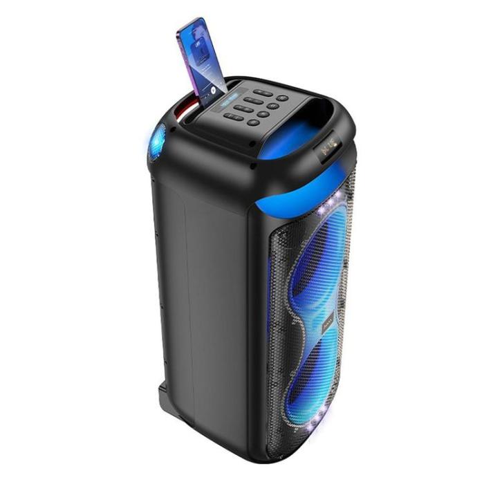 Hoco - Hoco Högtalare Bluetooth + 2 x Trådlösa Mikrofoner HA13 Max- Svart