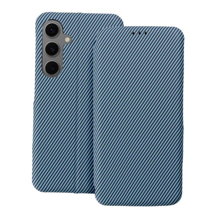 OEM - Galaxy S25 Plånboksfodral Folio Side Magnet - Blå