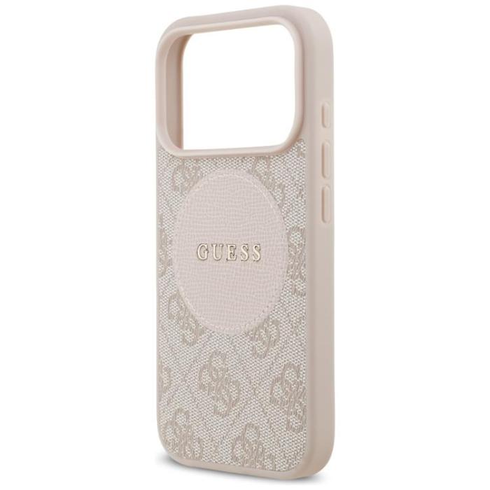 Guess - Guess iPhone 17 Pro Mobilskal MagSafe 4G Circle Classic Logo - Rosa