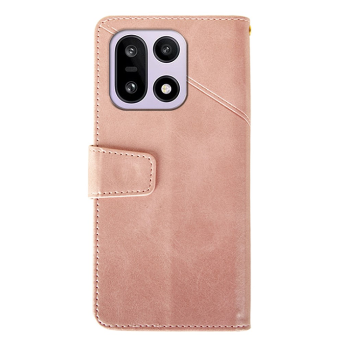 IDEWEI - IDEWEI OnePlus 15 5G Plånboksfodral Calf Texture Läder - Rosa