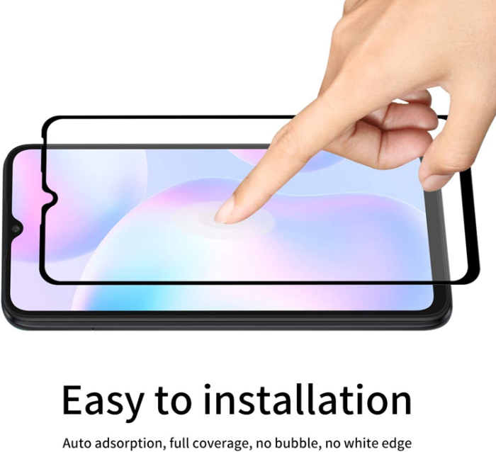 A-One Brand - [1-PACK] Xiaomi Redmi 9A/9AT Härdat Glas Skärmskydd - Svart