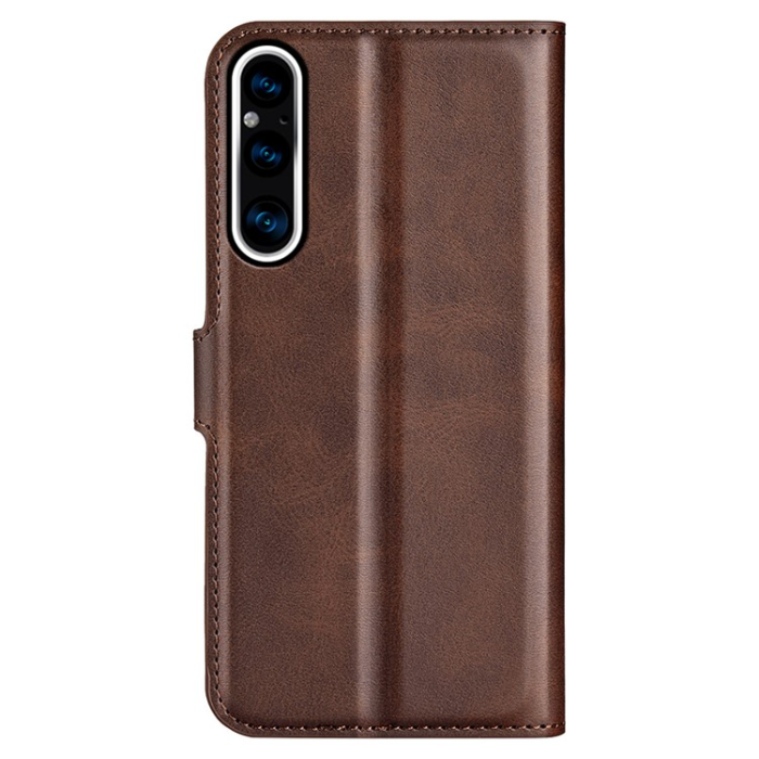 OEM - Sony Xperia 1 V Plånboksfodral Folio Flip Calf - Brun