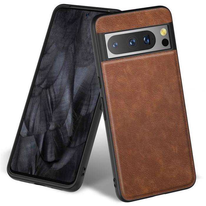 OEM - Google Pixel 8 Pro Mobilskal Retro PU-Läder - Brun
