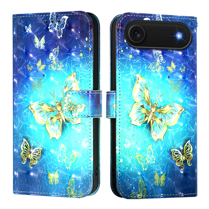 A-One Brand - iPhone 17 Air Plånboksfodral Printing Pattern Med Strap