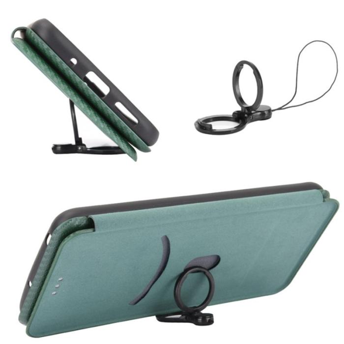 OEM - Samsung Galaxy S26/S26 Pro Skal Kolfiber PU Läder - Grön