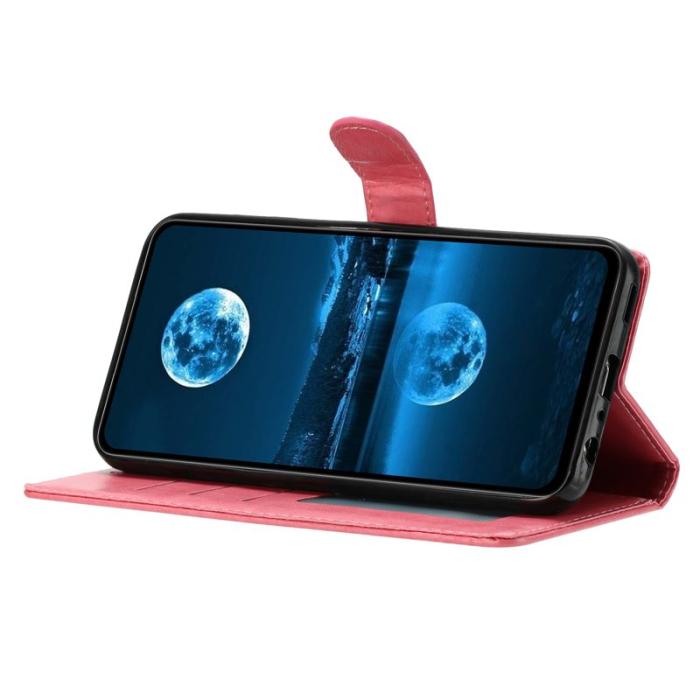 OEM - Samsung Galaxy S26 Plus Plånboksfodral Konstläder Ställfunktion - Roséguld