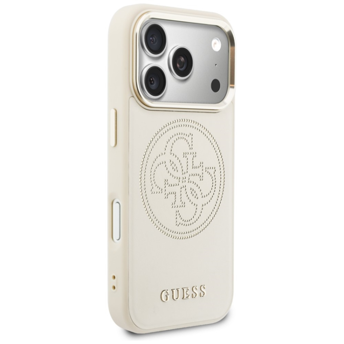 Guess - Guess Mobilskal För iPhone 17 Pro MagSafe Perforated 4G - Beige