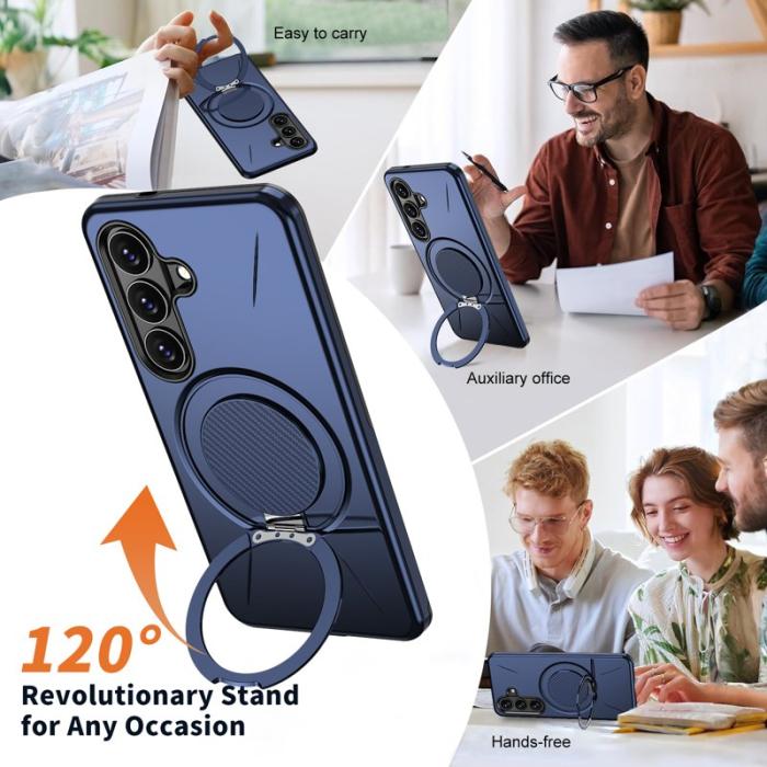 OEM - Mobilskal till Samsung Galaxy S26 Magnetiskt TPU + PC Baksida med Ställ - Blå
