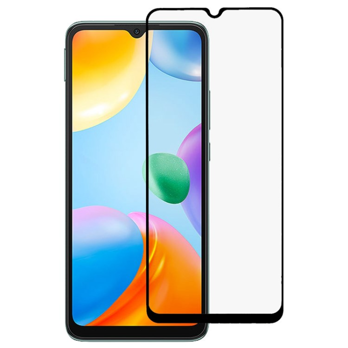 A-One Brand - [1-PACK] Xiaomi Redmi 10C Härdat Glas Skärmskydd - Svart