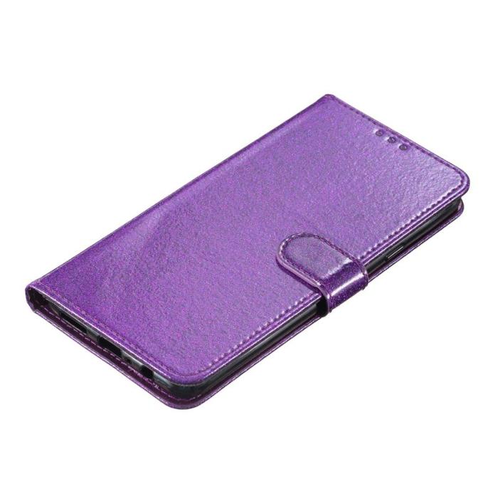 OEM - Samsung Galaxy S26 Ultra Plånboksfodral Glitter Anti-Scratch Konstläder - Lila