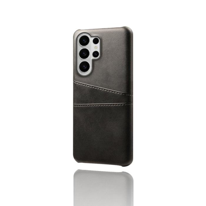OEM - Mobilskal till Samsung Galaxy S26 Ultra PU Läder + Hård PC - Svart