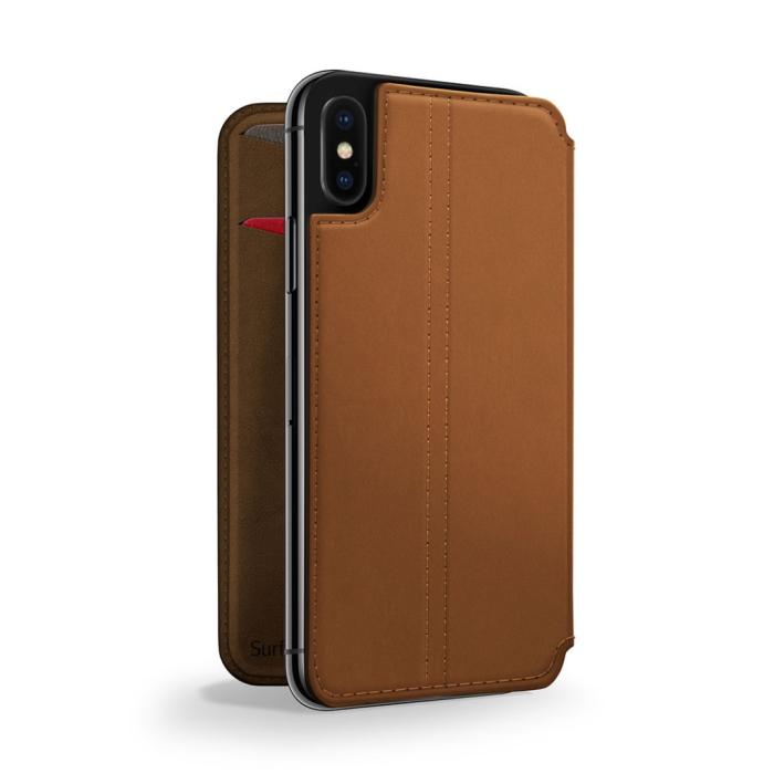 Twelve South - Twelve South SurfacePad för iPhone XS Max – Rakbladstunt nappaläder - Cognac