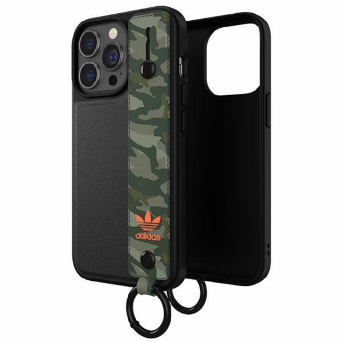 Adidas - Adidas iPhone 13 Pro Mobilskal OR Hand Strap - Svart/Grön