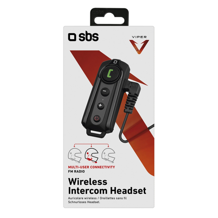 SBS - SBS Trådlöst Intercom Headset för Motorcyklister - Svart