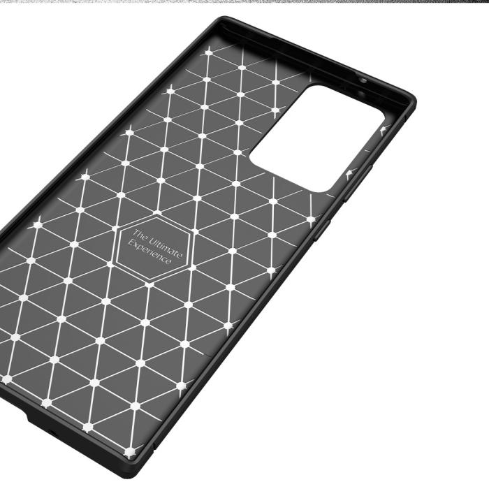 UTGATT1 - Carbon Fiber TPU Skal Till Galaxy Note20 Ultra - Svart