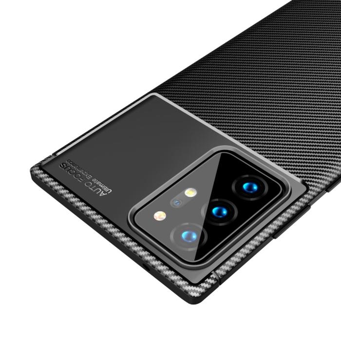 UTGATT1 - Carbon Fiber TPU Skal Till Galaxy Note20 Ultra - Svart