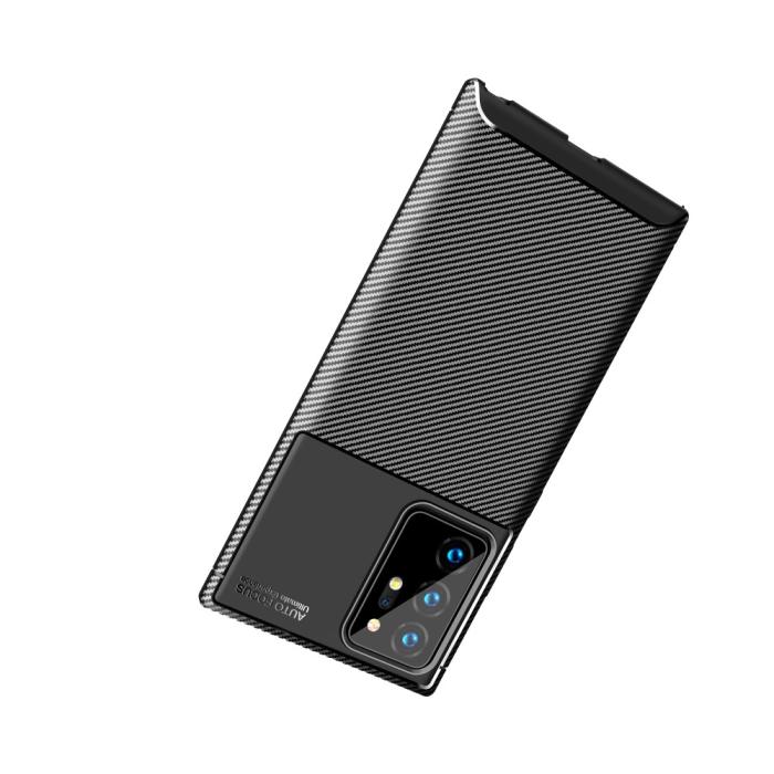 UTGATT1 - Carbon Fiber TPU Skal Till Galaxy Note20 Ultra - Svart