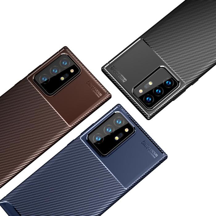 UTGATT1 - Carbon Fiber TPU Skal Till Galaxy Note20 Ultra - Svart