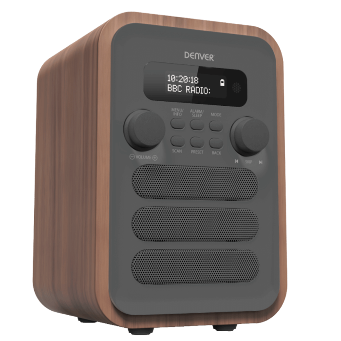Denver - FM/DAB+ Radio Bluetooth Trä/grå