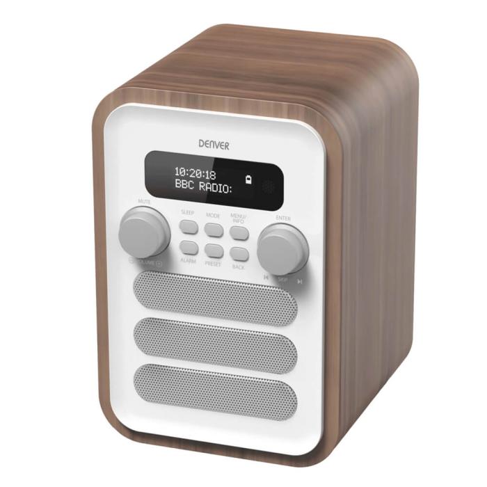 Denver - FM/DAB+ Radio Bluetooth Trä/Vit