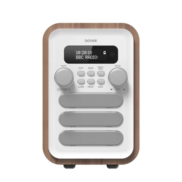 Denver - FM/DAB+ Radio Bluetooth Trä/Vit