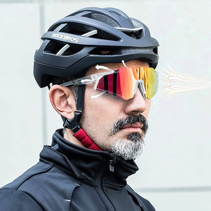 Rockbros - Rockbros photochromic Cykelglasögon UV400 - Vit
