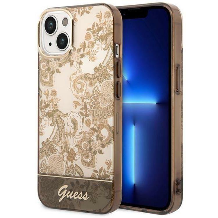 GUESS iPhone 14 Skal Porcelain Collection - Ocher | 2353 | AlltMobil