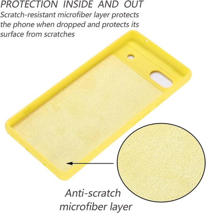 A-One Brand - Google Pixel 6a Skal Liquid Silicone - Gul