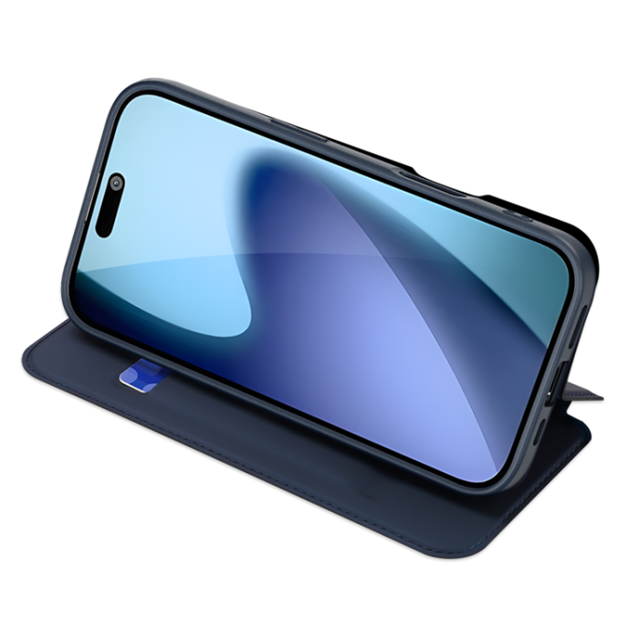 Dux Ducis - Dux Ducis iPhone 17 Plånboksfodral Skin Pro Läder - Blå