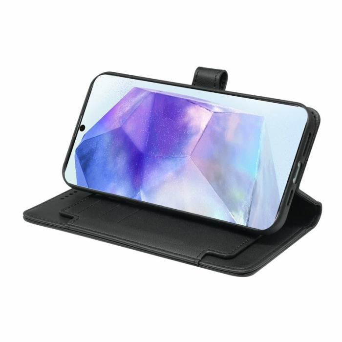 OEM - Samsung Galaxy A37 Plånboksfodral Konstläder Ställ - Svart