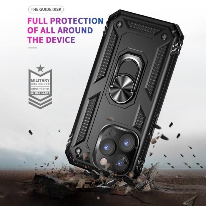 SpareParts - iPhone 14 Pro Max Skal Rotary Kickstand - Svart