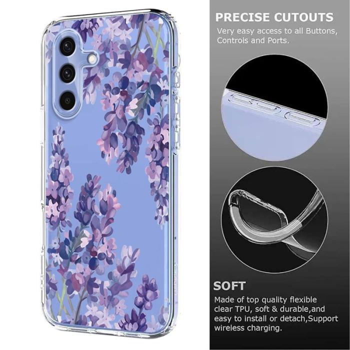OEM - Mobilskal till Samsung Galaxy A37 TPU Blommönster - Wisteria